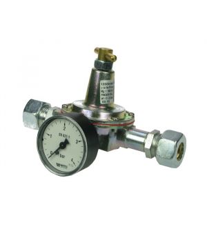 GOK 2 - 180 L/hr Oil Pressure Regulator c/w Gauge