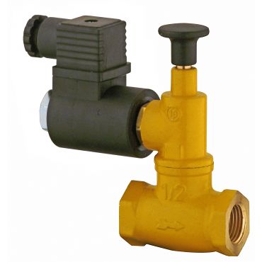 Geca Manual Gas Solenoid Valves - Normally Closed