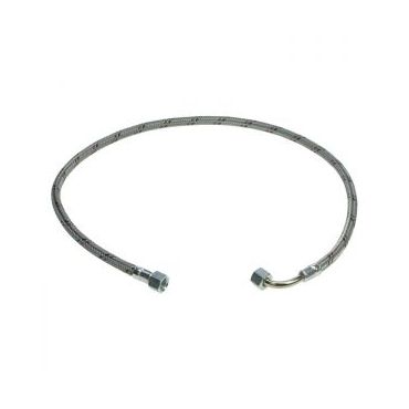 Flexible Braided Red & Black Oil Lines - 90°  Elbow
